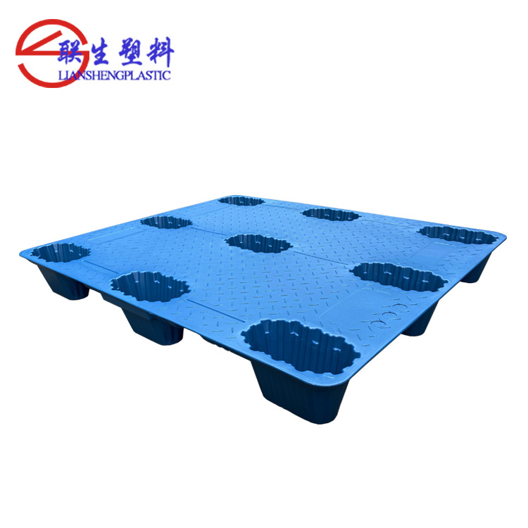 Liansheng blow molding pallet nine-legged forklift logistics pallet plastic pallet warehouse moisture-proof pad plastic pallet