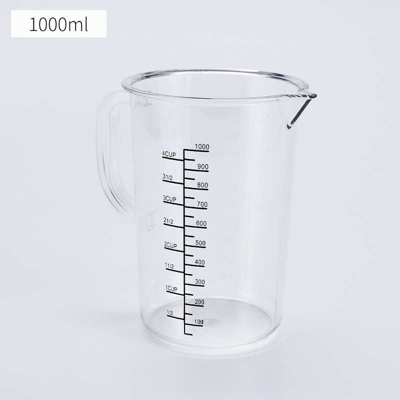 Picture of Thickened Food Grade Measuring Cup Milk Tea Shop Baking PC with Lid Scale Plastic Measuring Cup Multi-specification High Temperature Resistant Transparent Cup