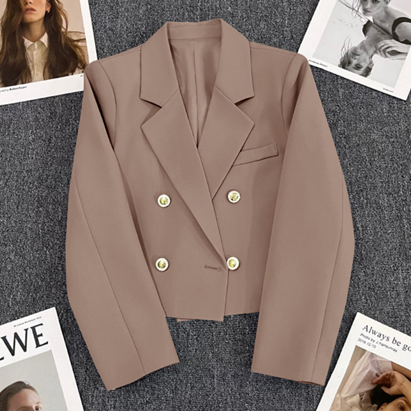 Picture of Short khaki Casual Small Suit Jacket Women's Spring and Autumn 2023 New Style High-end Street Suit
