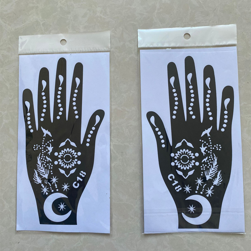 Picture of Dark Wind Hand Tattoo Palm Tattoo Template Hand Simulation Temporary Sticker Beautiful Original Hand Tattoo