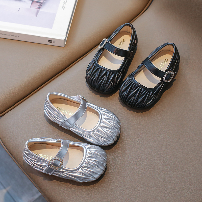 Girls' Small Leather Shoes 2025 Spring & Fall New Versatile Kidsren's Princess Shoes Korean Style Baby Girl Fashion Soft Sole Shoes