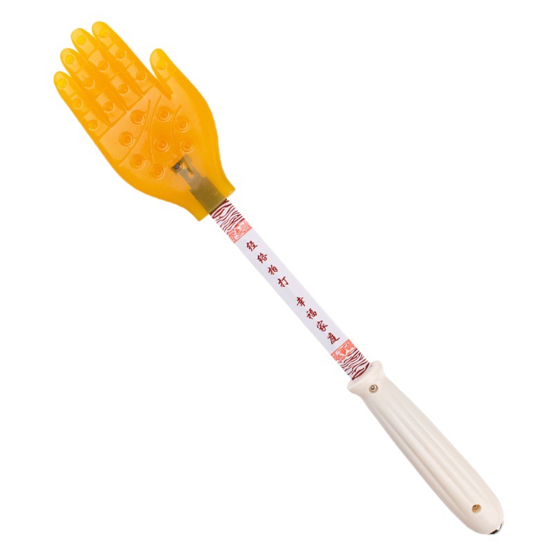 Meridian racket board home tapping shoulder and back artifact silicone massage hammer small yellow racket health care whole body scraping back beating device