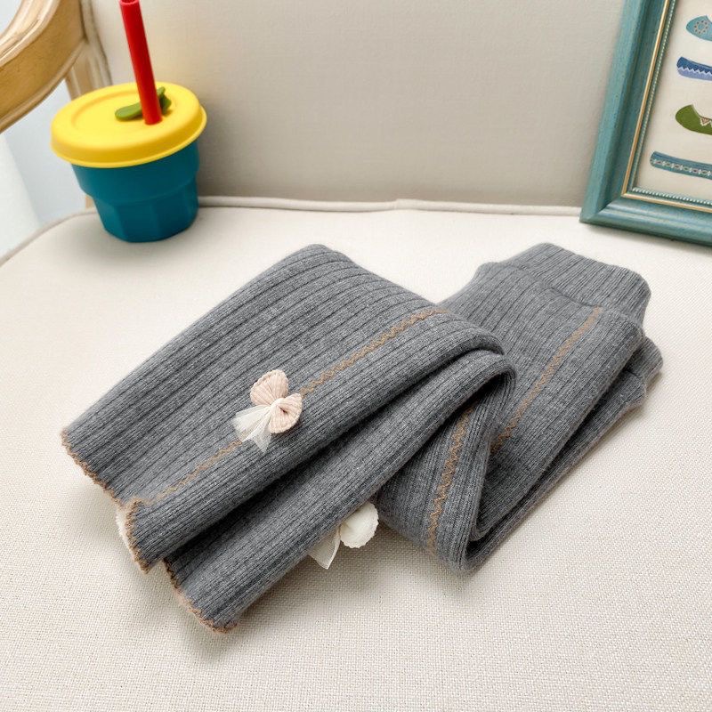 Picture of Girls' fleece-lined Leggings Small Children's Autumn and Winter Thickened One-piece Velvet Outer Wear Trousers Baby's Winter Warm Pants