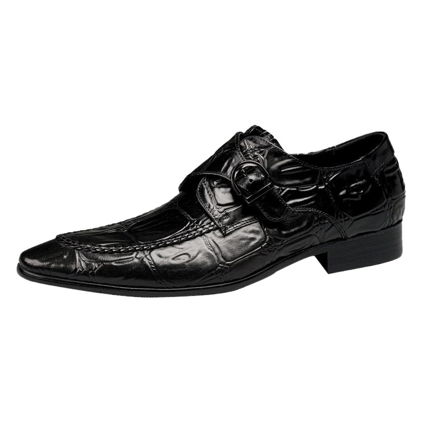 [Activity] Buckle Mengke Leather Shoes Men's Leather Dress Men's Shoes Fashionable Men's Slip-on Business Leather Shoes
