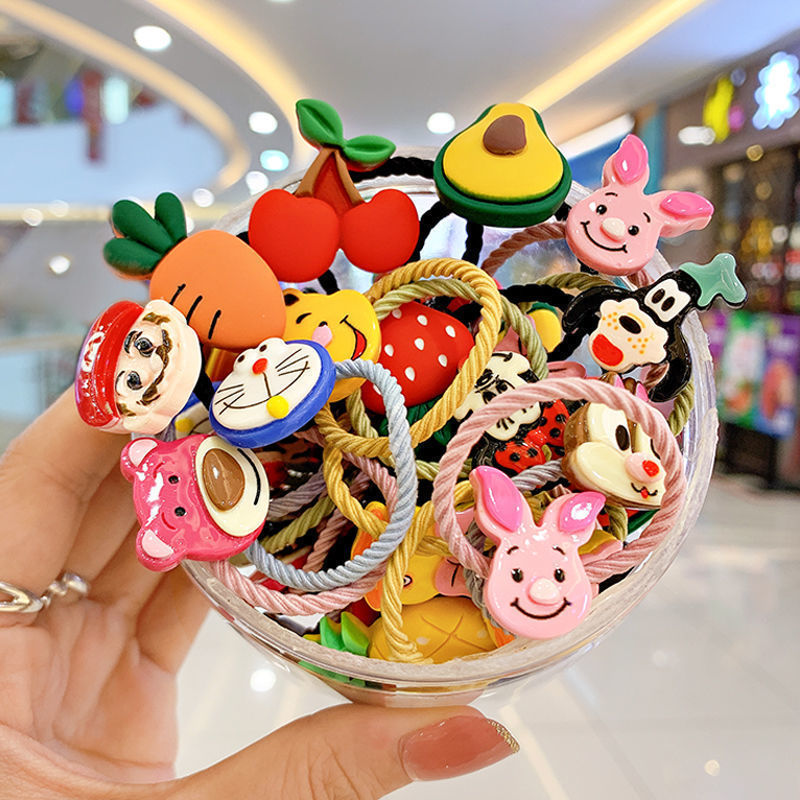 Picture of Children's hair rope hair ring does not hurt the hair of Korean baby girl rubber band hair rope headdress cute girl hair accessories