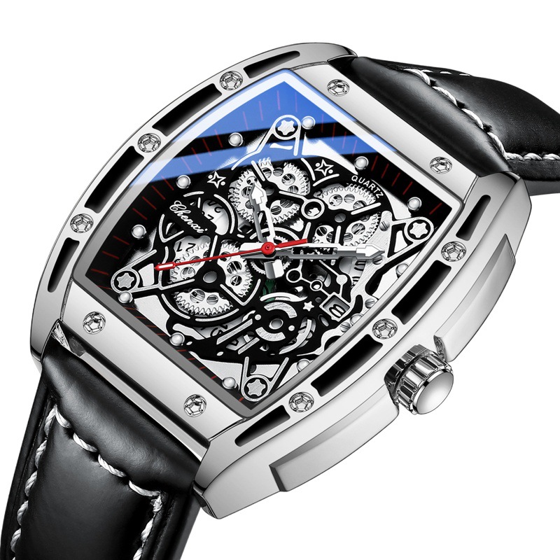 Chenxi Chenxi Watch Popular Calendar Multifunctional Barrel-Shaped Men's Watch Luminous Waterproof Cross-Border Quartz Watch 8265