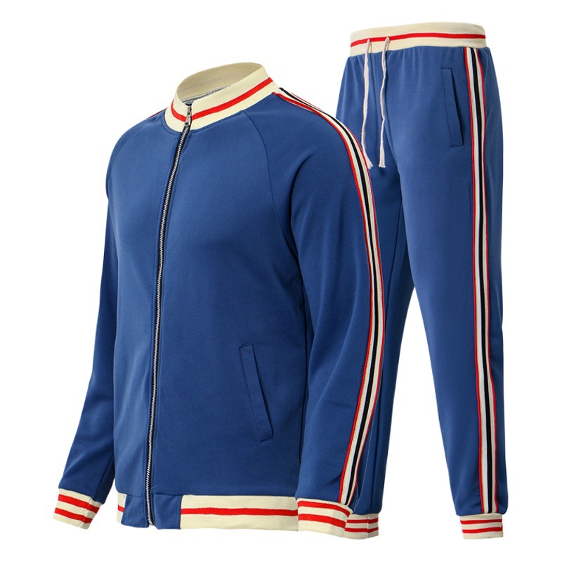 Foreign Trade Spring and Autumn New Men's Casual Suit Sportswear Two-piece Casual Suit Custom logo Baseball Suit