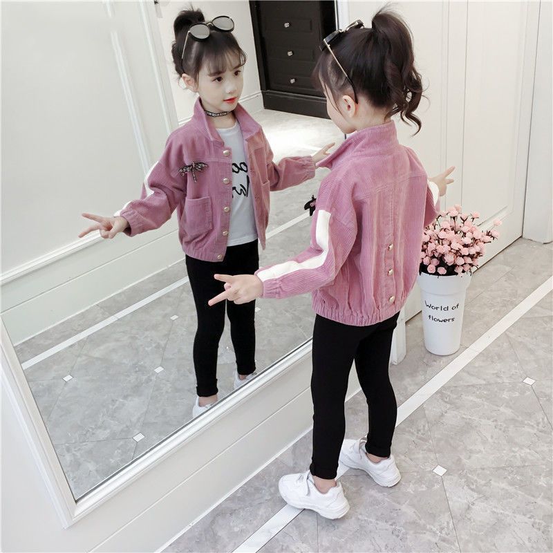 Picture of 2024 New Girls' Coat Spring and Autumn Children's Clothes Little Girls' Middle and Big Children's Stylish Korean-style Velvet Jacket