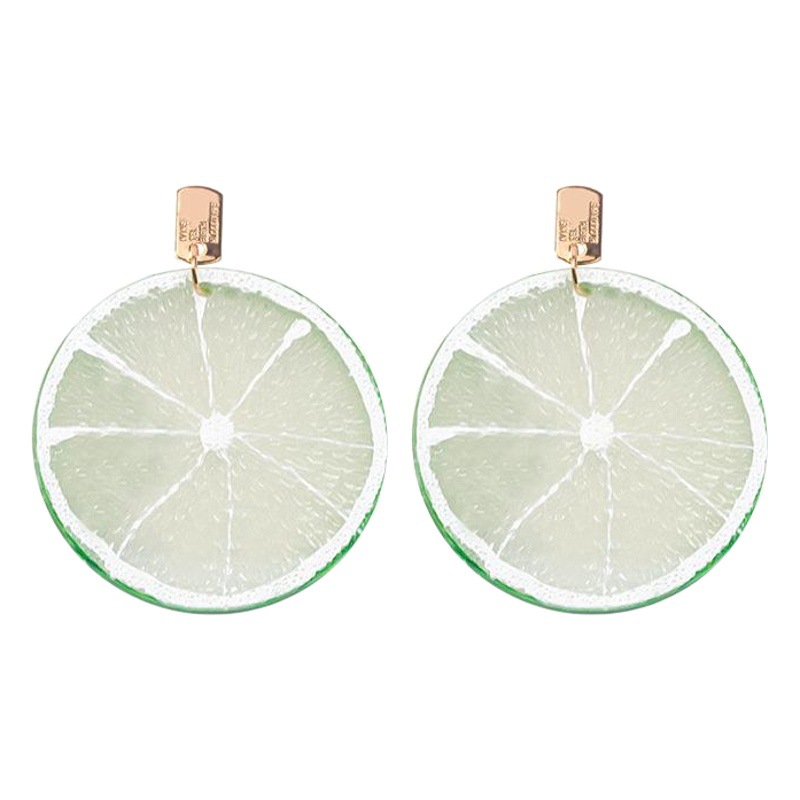 Korean Style New Fashion Lemon Orange Fruit Earrings Women's Internet Celebrity Harajuku Style Small Fresh Sweet Creative Earrings