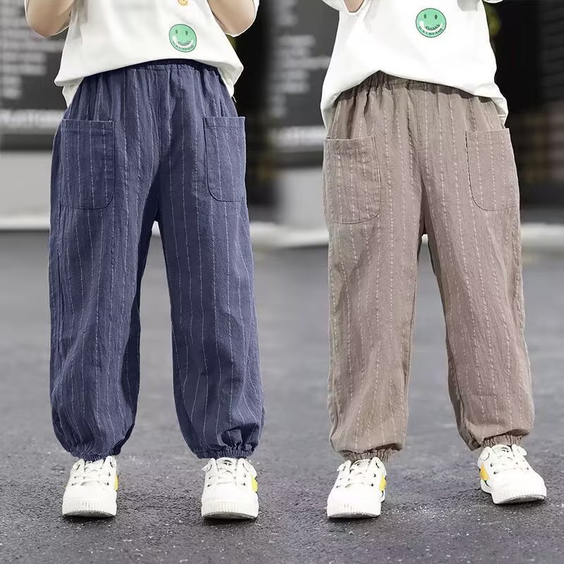 Boys' Pants Summer Thin Anti-mosquito New Korean Style Big Kids Fashion Lantern Casual Long Pants ins