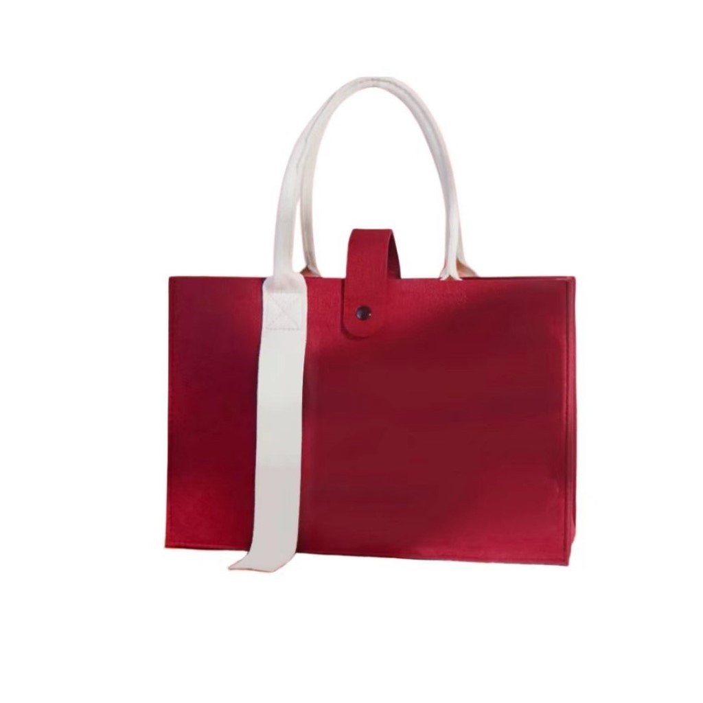 Contract Link New Ribbon Webbing Felt Bag Fashionable Ribbon Felt Bag Future Can Be Expected to Come True Orange