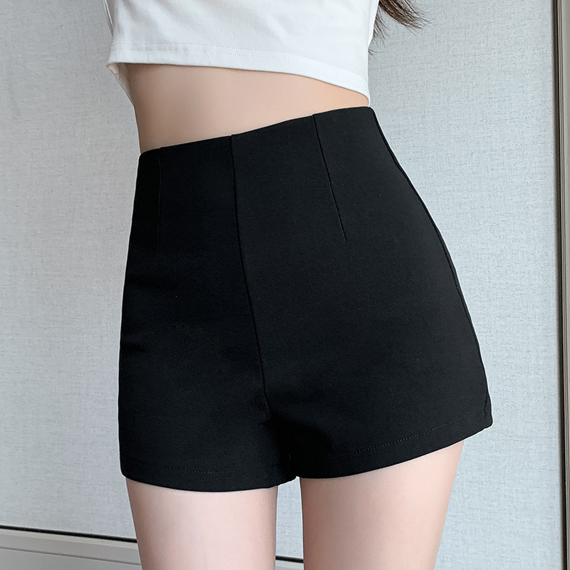 Bottoming Shorts Women's Autumn and Winter Outer Wear Anti-Dressing Safety Pants Underwear Missing Black Hot Pants High Waist Matching Sweat Boots Pants
