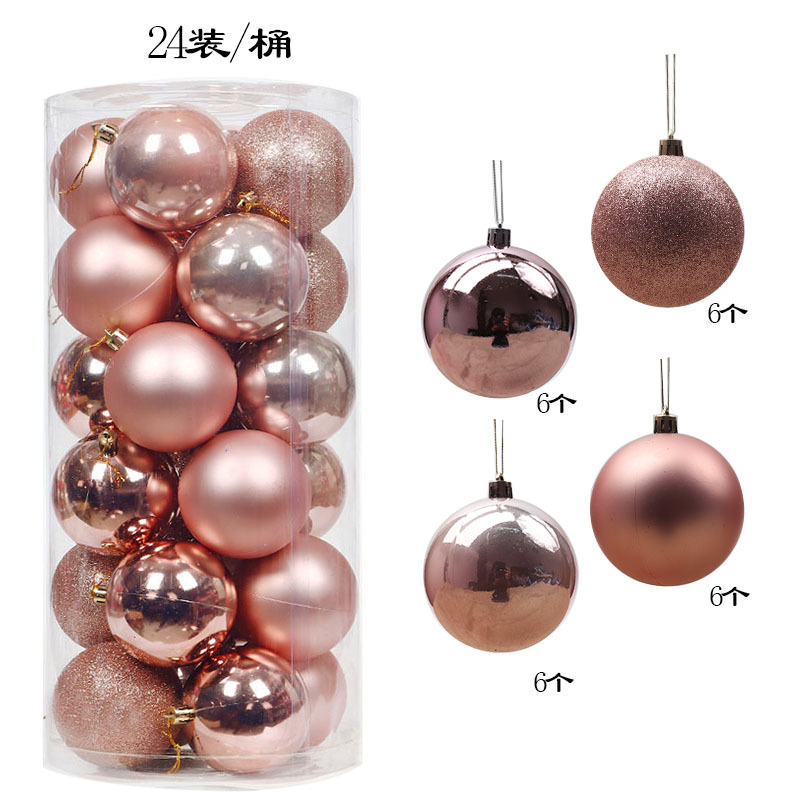 Picture of Christmas decorative ball electroplating plastic ball 3468CM barrel Christmas ball shopping mall ceiling Christmas tree pendant hanging ball