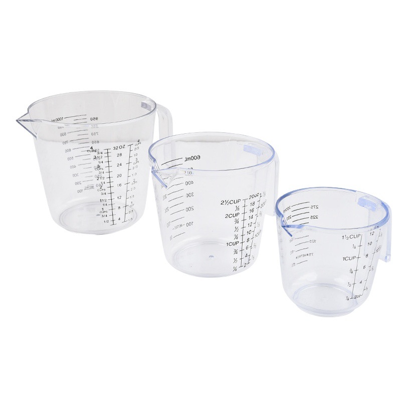 Plastic measuring cup beaker 300/600/1000ml with scale transparent baking measuring cup milk tea baking measuring cup