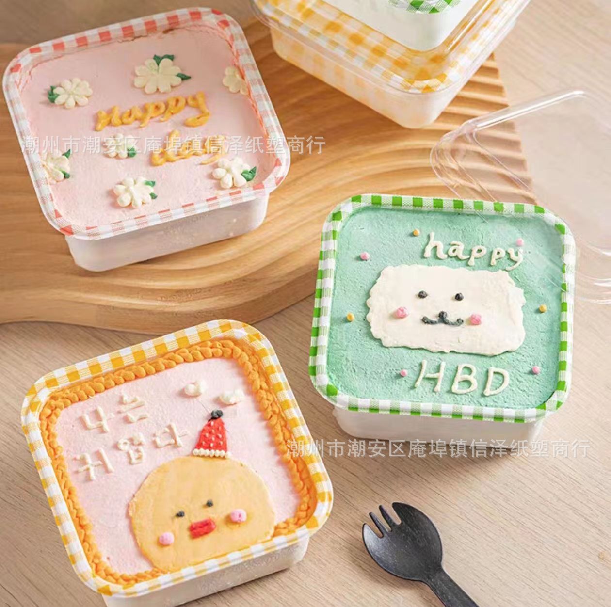 Children's Day Ins-Style Cake Packaging Macaron Mousse Thousand-Layer Tiramisu Takeaway Lunch Box