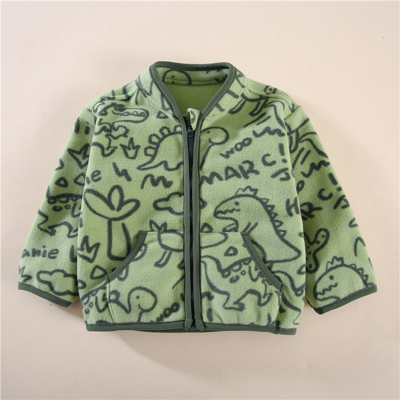 Children's Wear Baby Girl's Treasure Autumn New Style Western Style Fleece Coat Girl's Autumn and Winter Jacket Children's Fleece Outer Wear