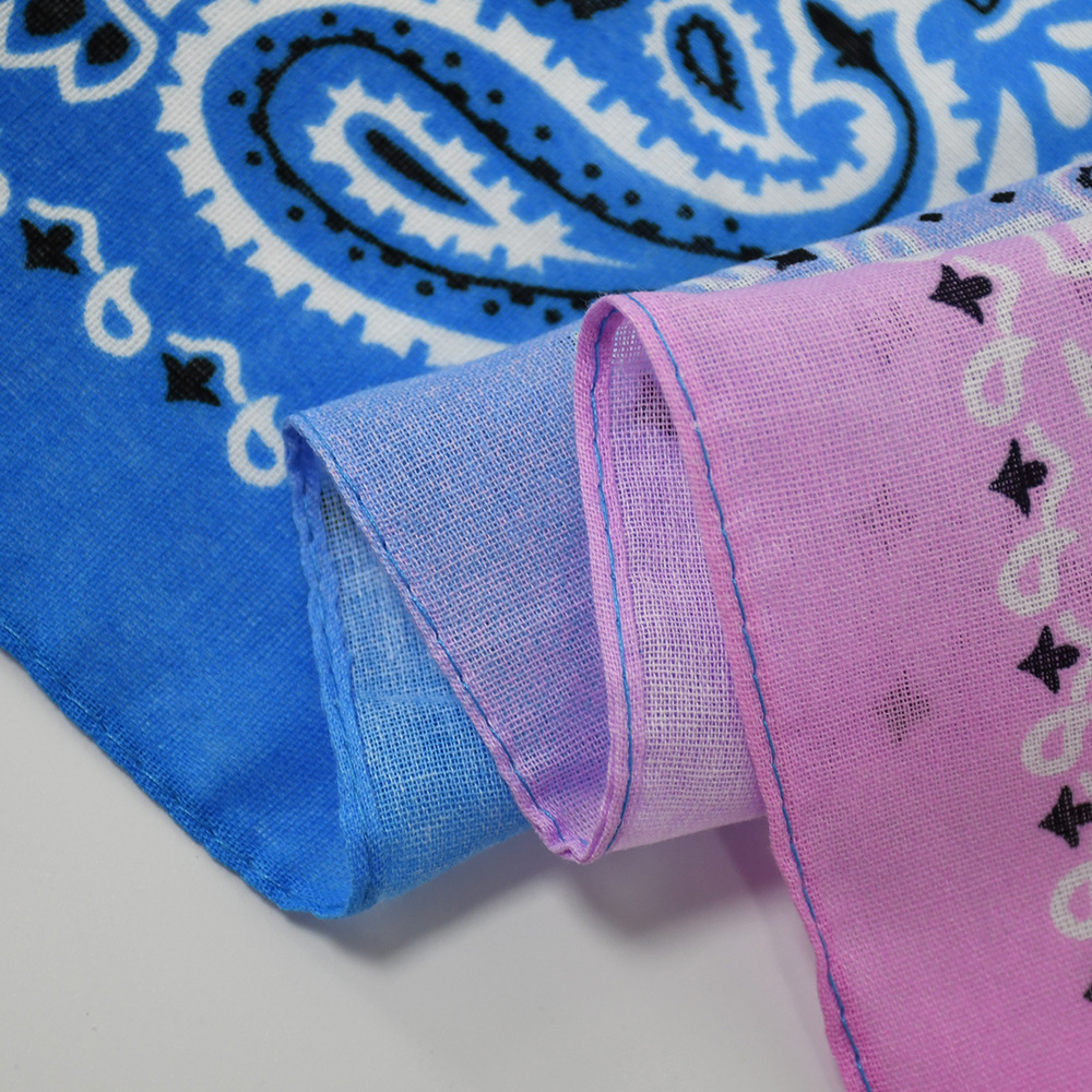 Picture of New Korean version of cotton gradient sweat-absorbent breathable turban sports outdoor riding scarf printed square scarf wholesale