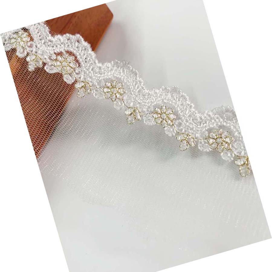 Accessories cheongsam clothing materials lace belt lace decoration gold thread unilateral wave water soluble embroidery lace
