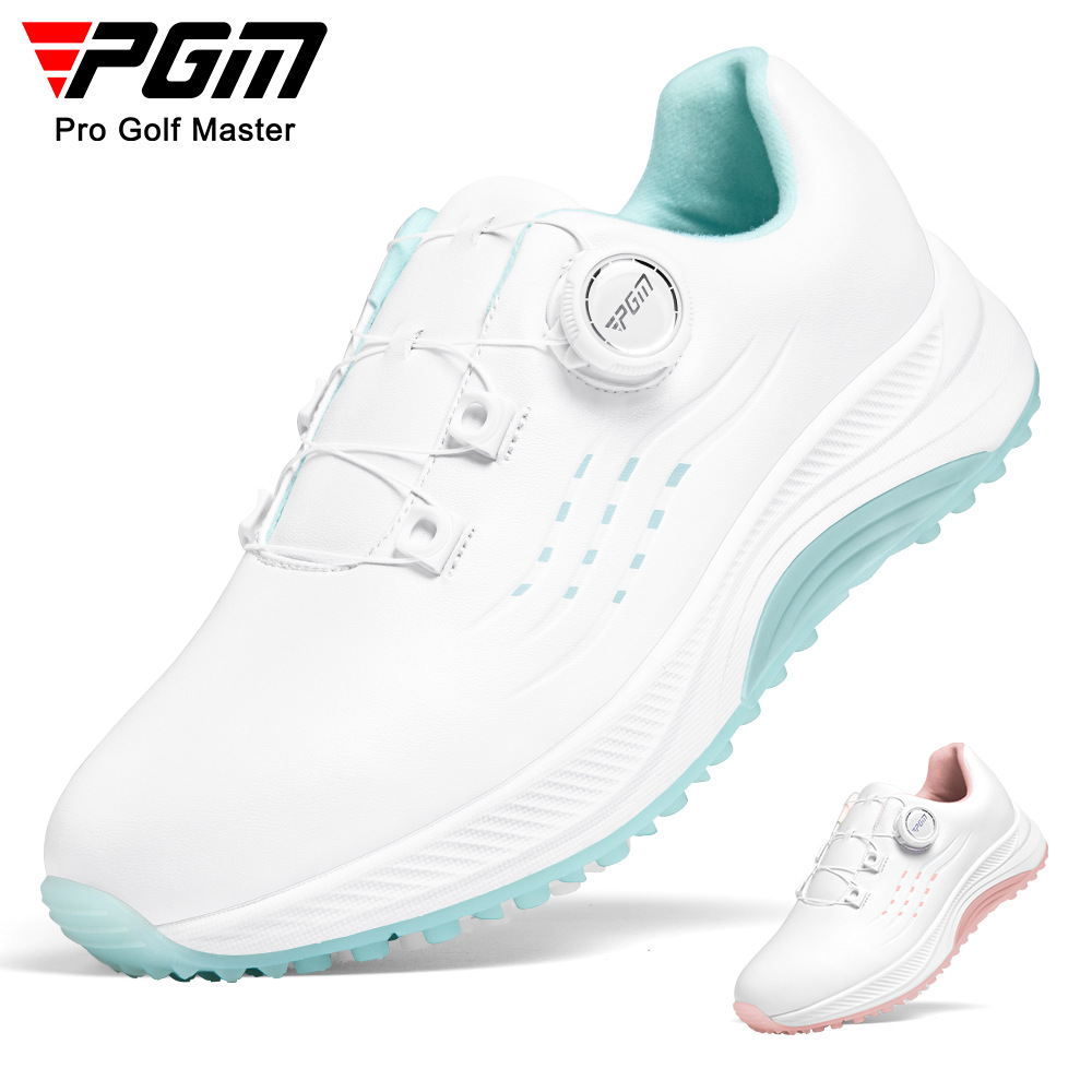 PGM Golf Shoes Summer Women's Shoes Waterproof Knob Women's Sports Shoes Non-slip Shock-cushioning Lightweight Nail-free Shoes