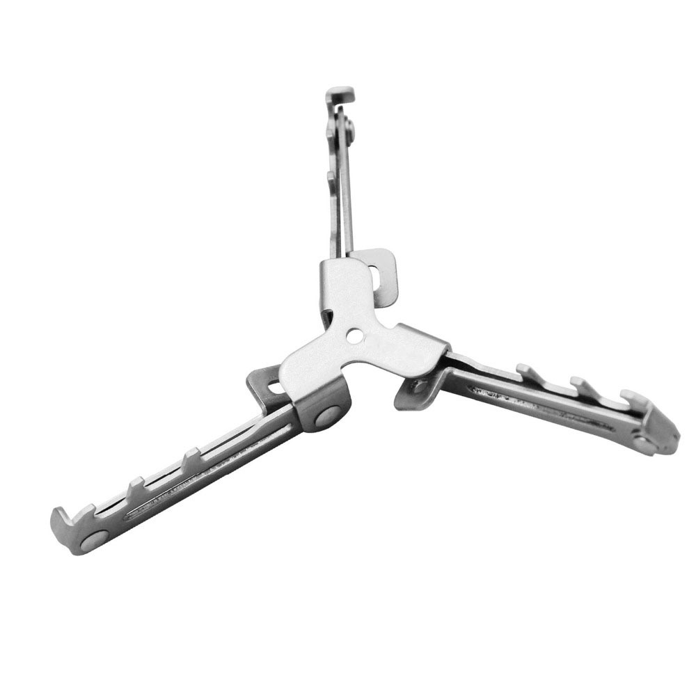 Picture of Stainless steel outdoor stove camping gas tank base fixed bracket flat gas tank tripod small tank folding bracket