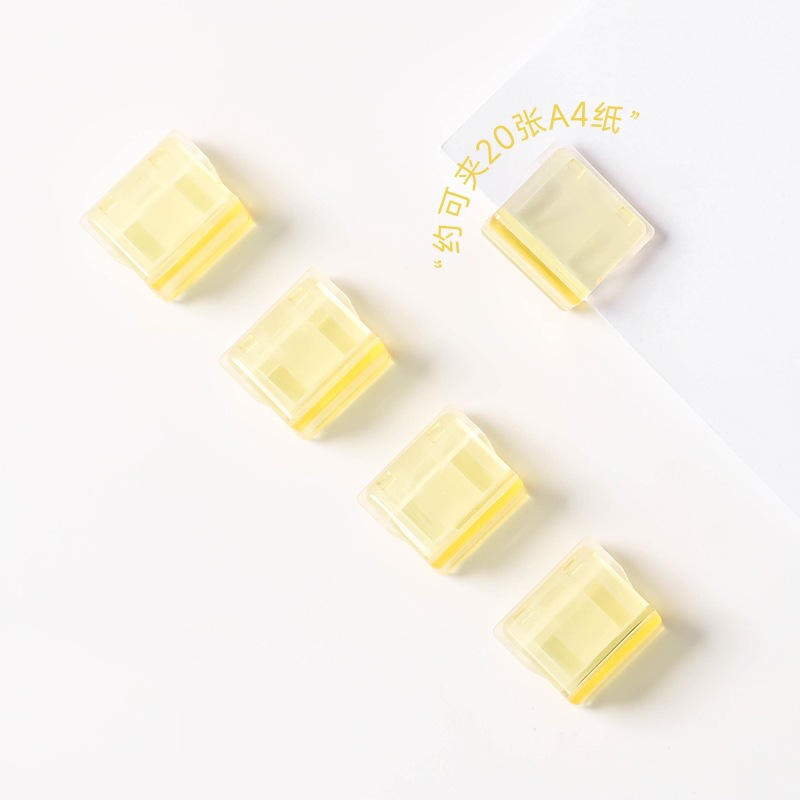 Picture of Push Clip Transparent Color Small Clip Office File Sliding Clip Student Test Paper Data Storage Fixed Push Clip