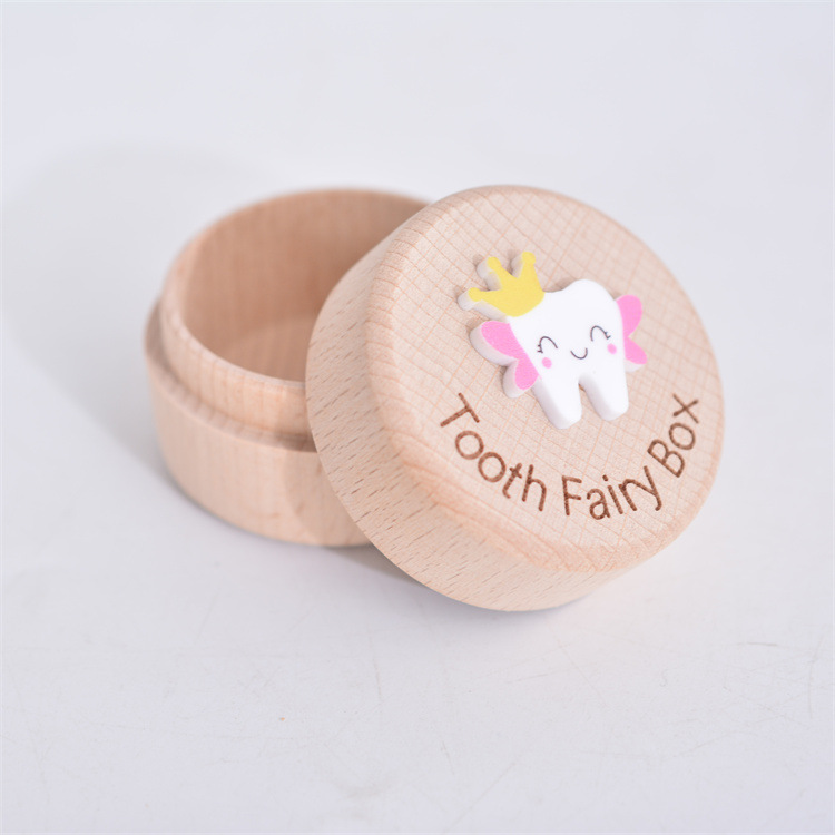 Picture of Wooden Children's Teeth Box Creative Children's Wooden Storage Teeth Storage Box Multi-specification Commemorative Collection Box