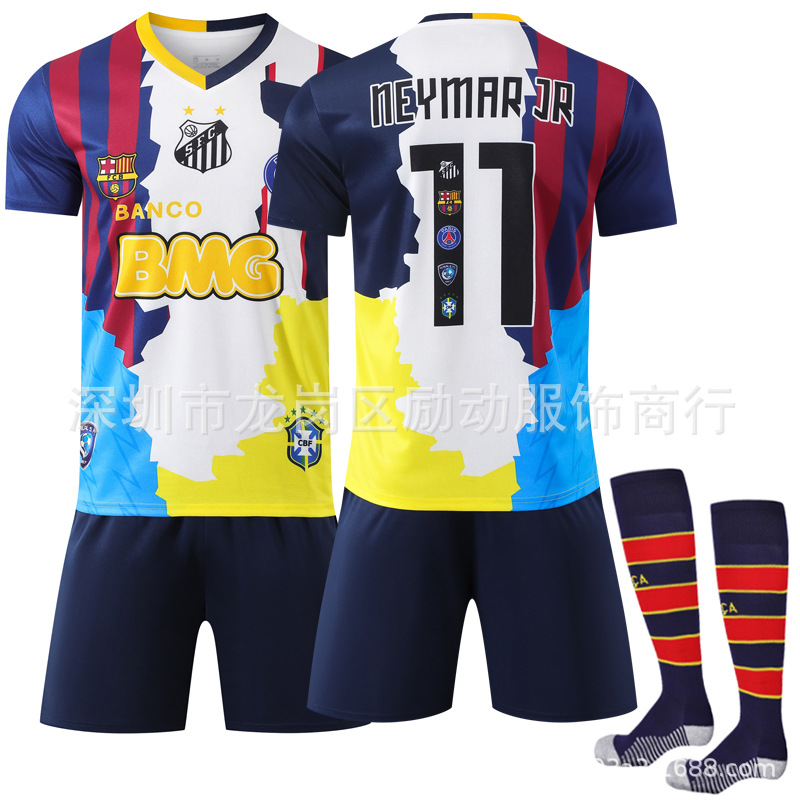Picture of Club Vintage Commemorative Edition Jersey Sportswear Children Special Edition Neymar Football Career Football Clothes suit