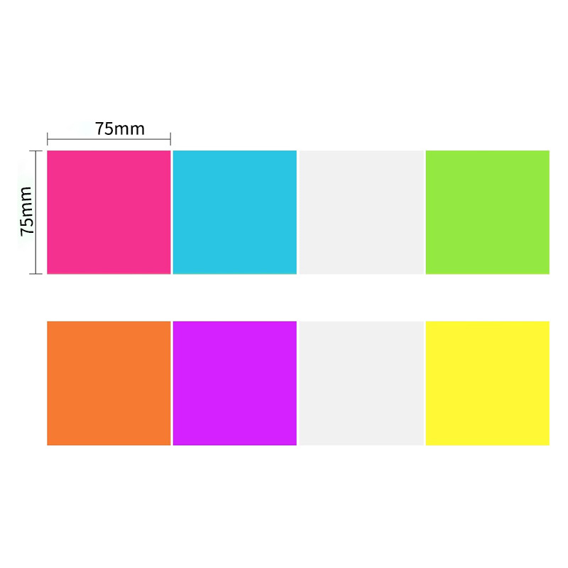 Picture of PET fluorescent notes for students to use key marks to write strong sticky plastic waterproof wrong topic transparent post-it notes