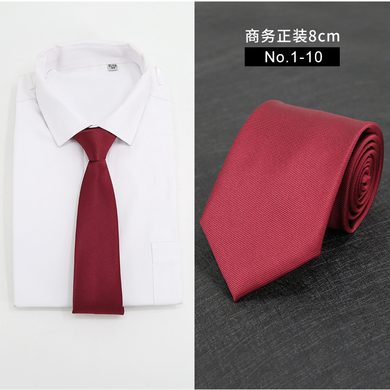 Picture of New Style Tie Men's Formal Business Casual Simple Style Solid Color Striped Arrow-Shaped Tie Manufacturer Ready Stock Wholesale