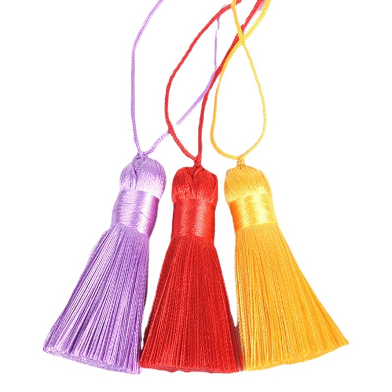 5cm short fat small tassel spike vertical ice silk small fat spike bag comb Hanfu ancient costume tassel hanging spike accessories