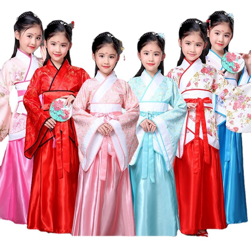 Picture of Children's Ancient Costume Fairy Dress Hanfu Princess Imperial Concubine Improved Little Girl Photo Studio Performance Photo Dance Performance Costume