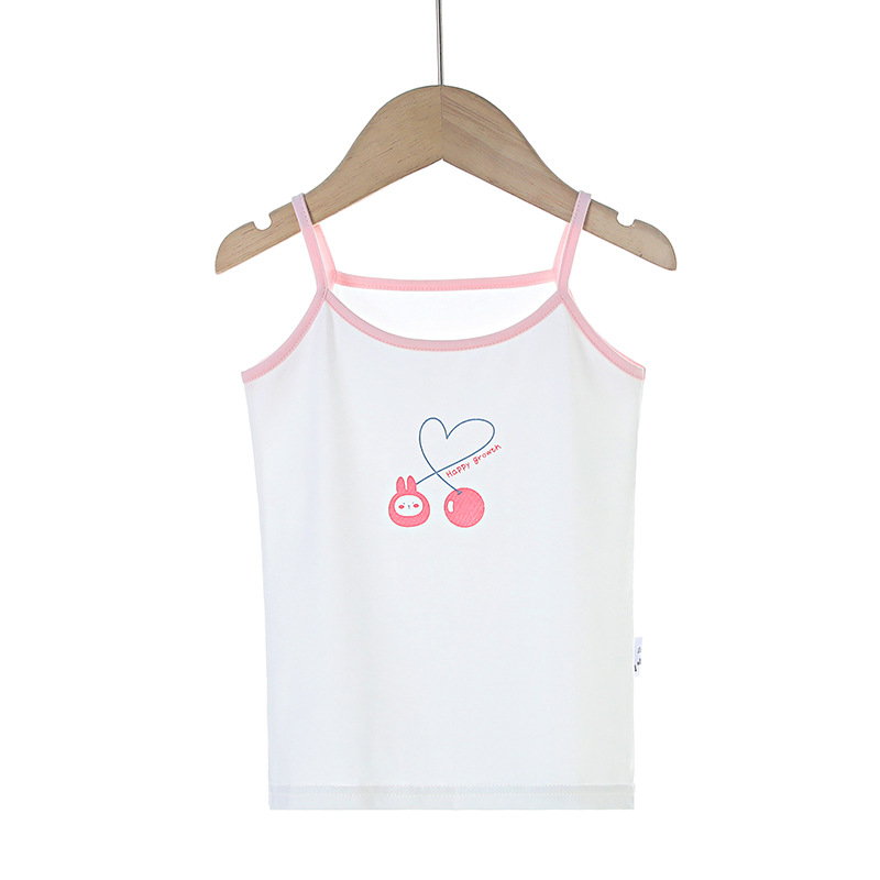 Picture of Y Autumn/Winter New Pure Cotton Girls' Camisole Cartoon Undershirt for Baby Girls, Mid-To-Large Children's Belly-Protecting Underwear Homewear