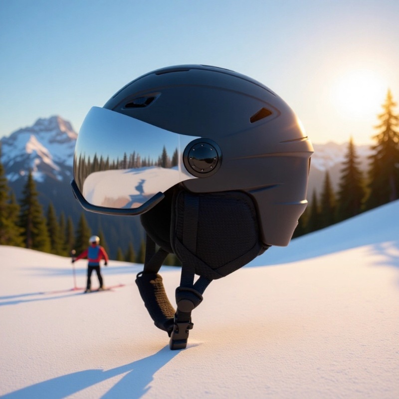 Cross-Border 2025 New Ski Helmet and Goggles Integrated Outdoor Sports Adult Single and Double Board Warm Snow Helmet Wholesale