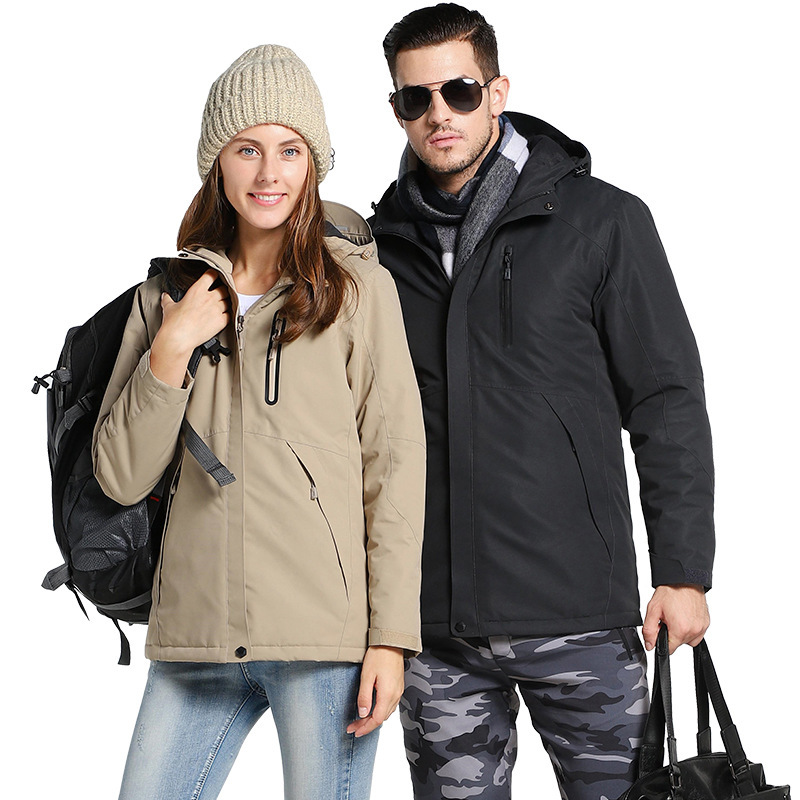 Outdoor Jacket for Men and Women Heating Durable Winter Warm Waterproof Breathable Thickened Heating Windproof Jacket Mountaineering Suit