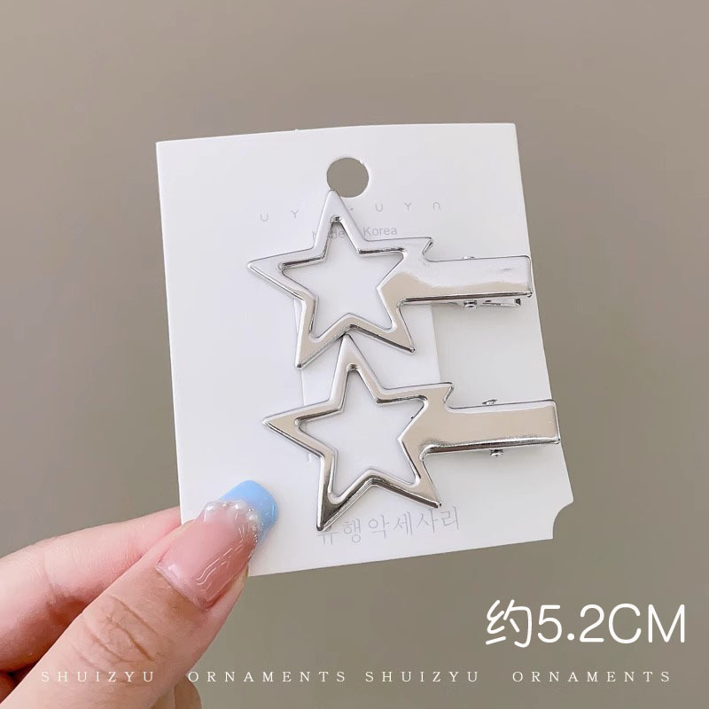 Picture of Y2g hairpin metal sweet cool bangs hairpin makeup hair accessories forehead broken hairpin simple clip 2023 new female