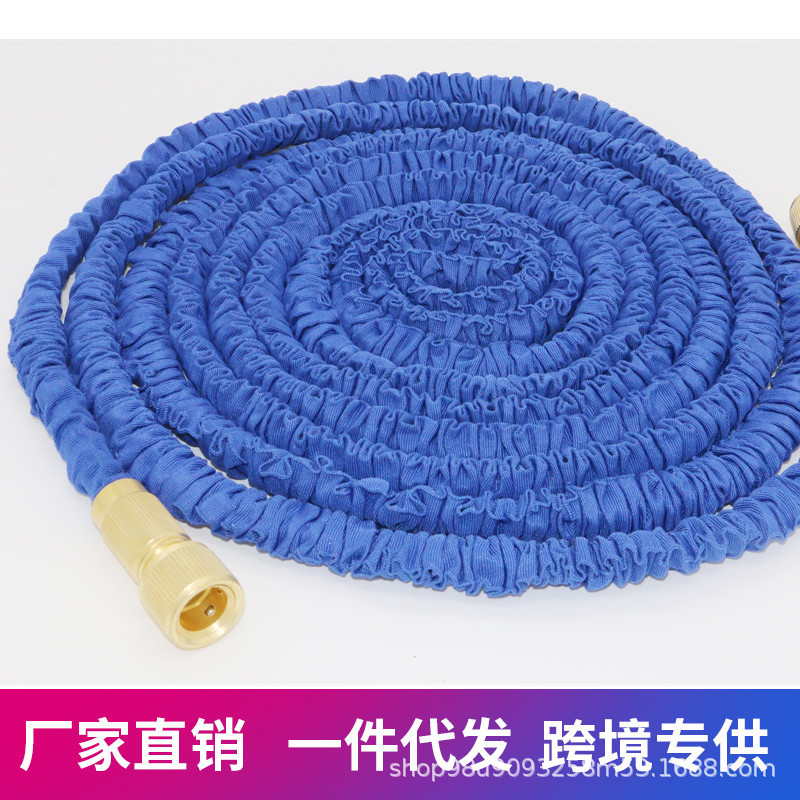 Factory wholesale Asian all copper quick connect natural rubber cold and frost resistant triple garden telescopic water pipe 25-150FT