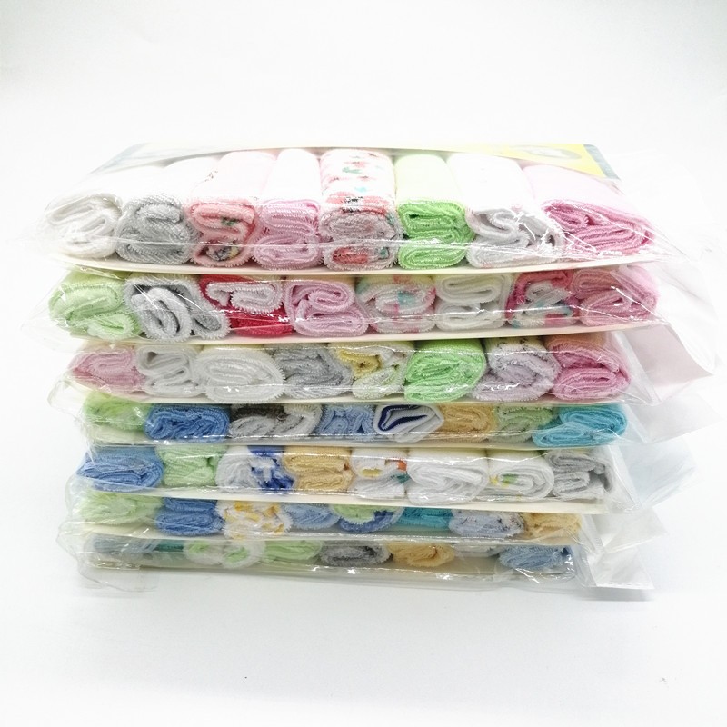 Picture of Foreign trade cross-border small square baby saliva towel small towel baby handkerchief milk towel 8 baby supplies