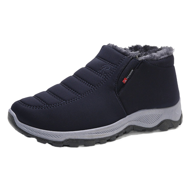 Winter New Old Beijing Cloth Shoes Men's Shoes fleece-lined Thickened Non-slip Warm Comfortable Snow Boots Waterproof Cotton Shoes for Men