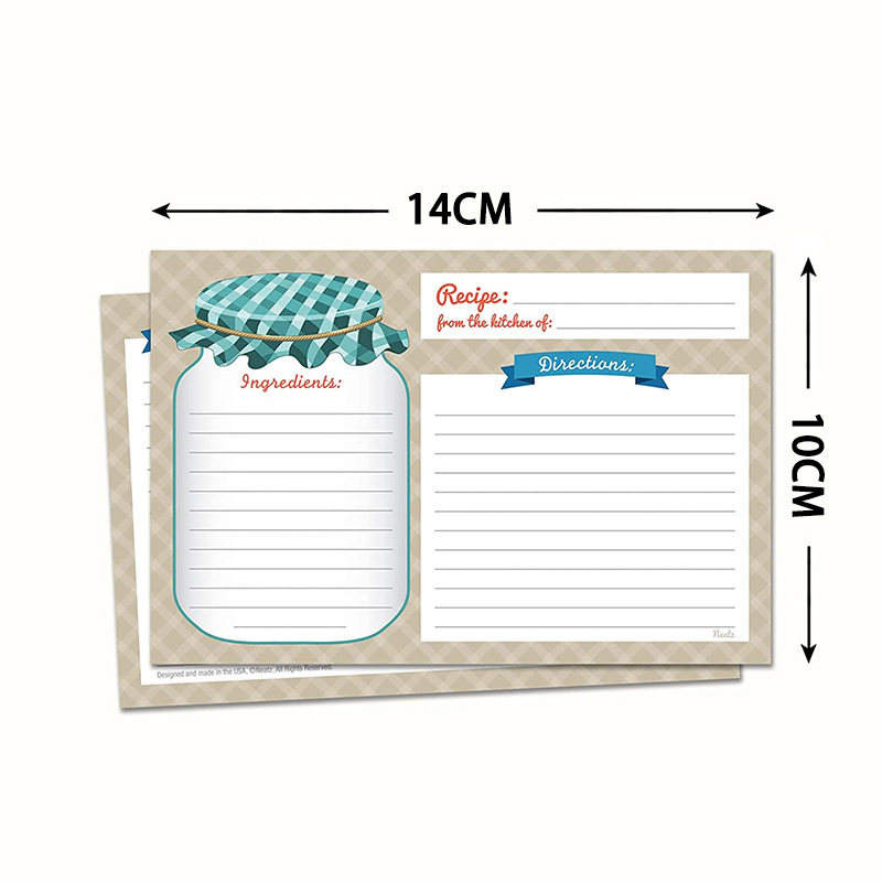 Picture of Cross-border wholesale Kitchen recipe card double-sided blank handwritten card 14 * 10cm gift insert message greeting card