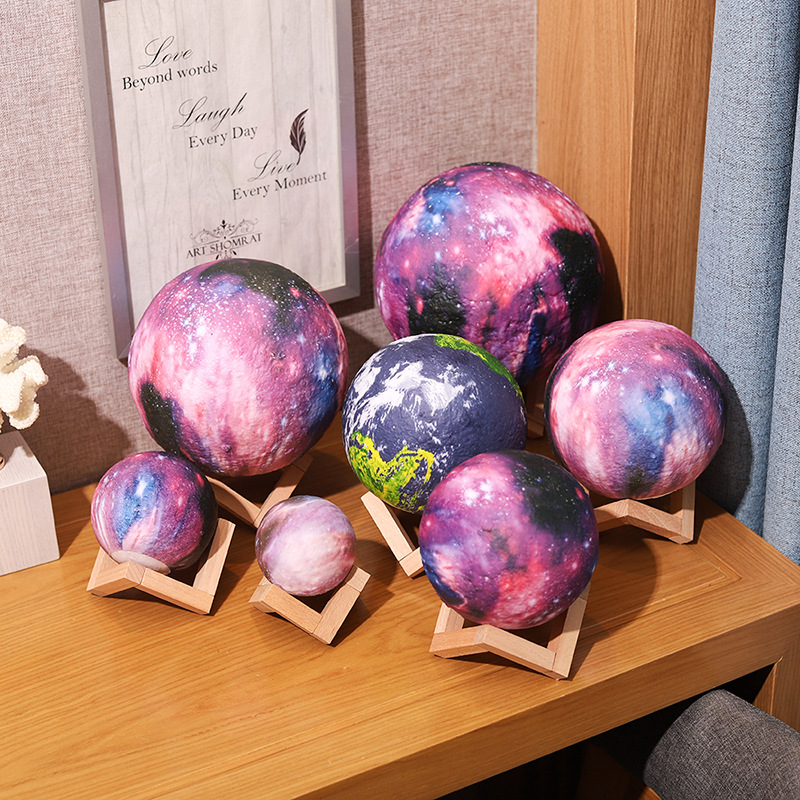 Starry Sky Moon Lamp Home Bedroom Atmosphere Bedside Night Light Moon Table Lamp Creative Starry Sky Lamp Gift