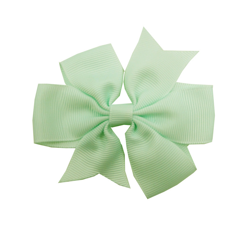 Picture of European and American New Kidsren's Hairpins 8cm Swallowtail Bow Hairpin V-Shaped Ribbed with Bow Hair Accessories Head Flower