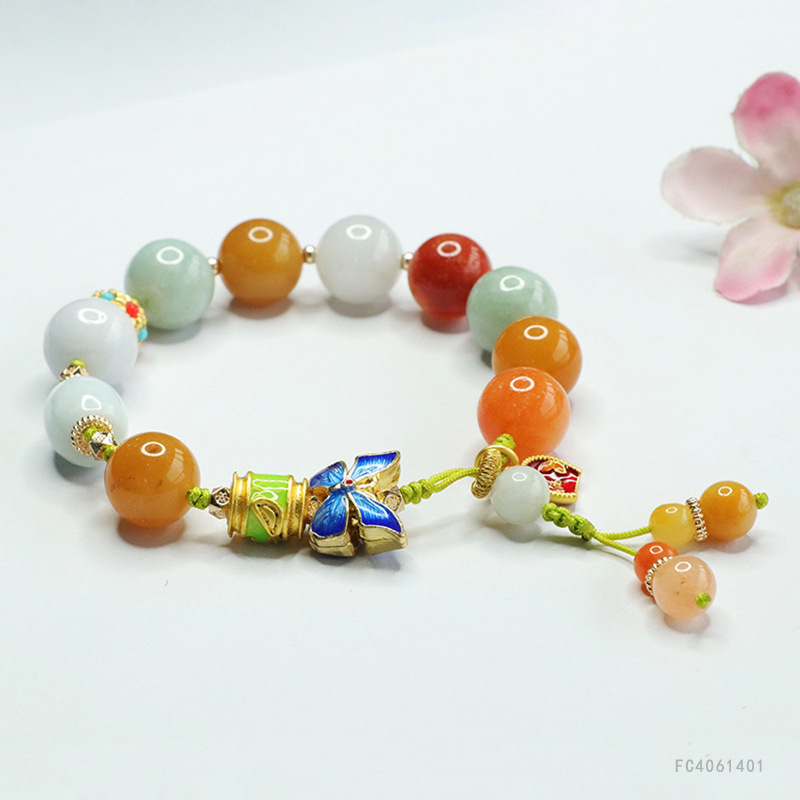 Picture of Juyu Natural A Jade Bracelet Colorful Jade Bracelet Live Welfare Wholesale FC4061401
