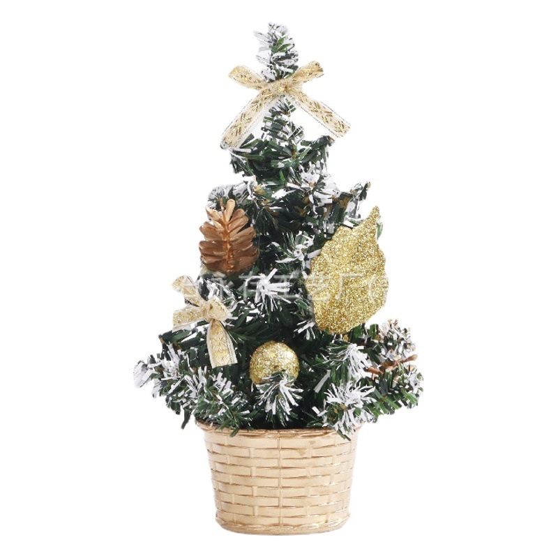 Christmas Tree Decoration Factory Direct Sales Mini Artificial Tree Decorations Home Christmas Gifts 20cm Desktop