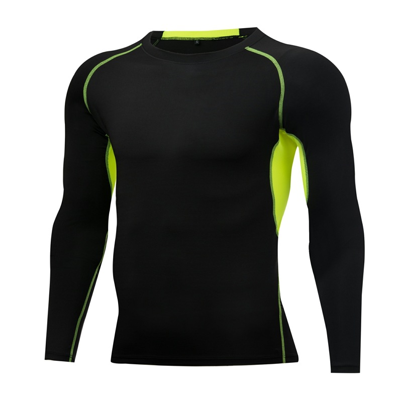 Picture of Tight Training Top Men's Quick-drying High-elasticity Sports Fitness Suit Long-sleeved Basketball Sweat-wicking T-shirt Base Tight Clothes
