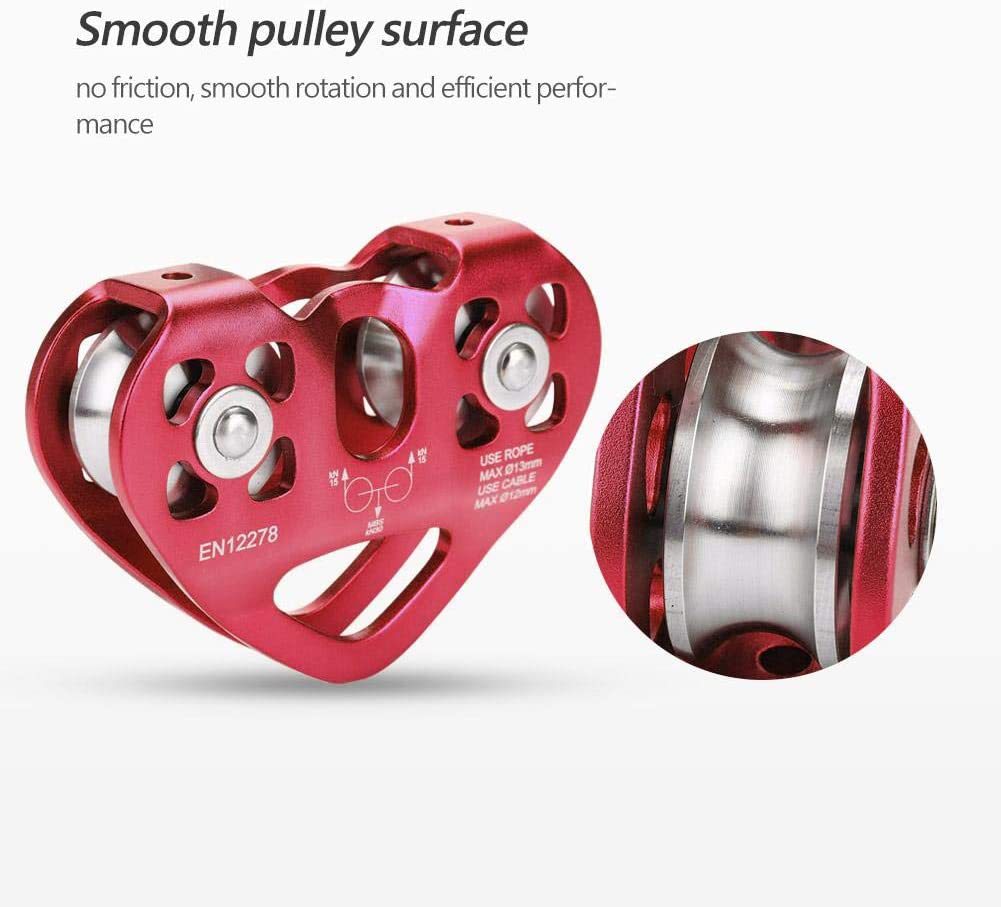 Picture of Cross-Border heart-shaped double pulley outdoor Mountaineering Rock climbing pulley set high-altitude transportation equipment love lifting rescue pulley