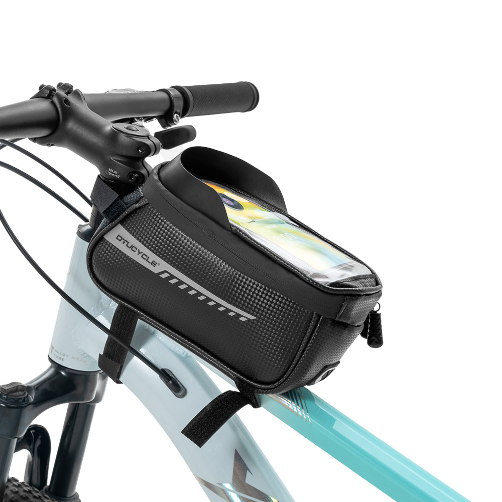 DTUCYCLE Bicycle Front Beam Bag Front Bag Shangguan Bag Mountain Bike Mobile Phone Touch Screen Waterproof Saddle Bag