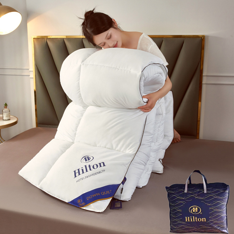 Picture of Hilton star hotel feather velvet quilt spring and autumn quilt homestay imitation goose down quilt core group purchase gift quilt wholesale