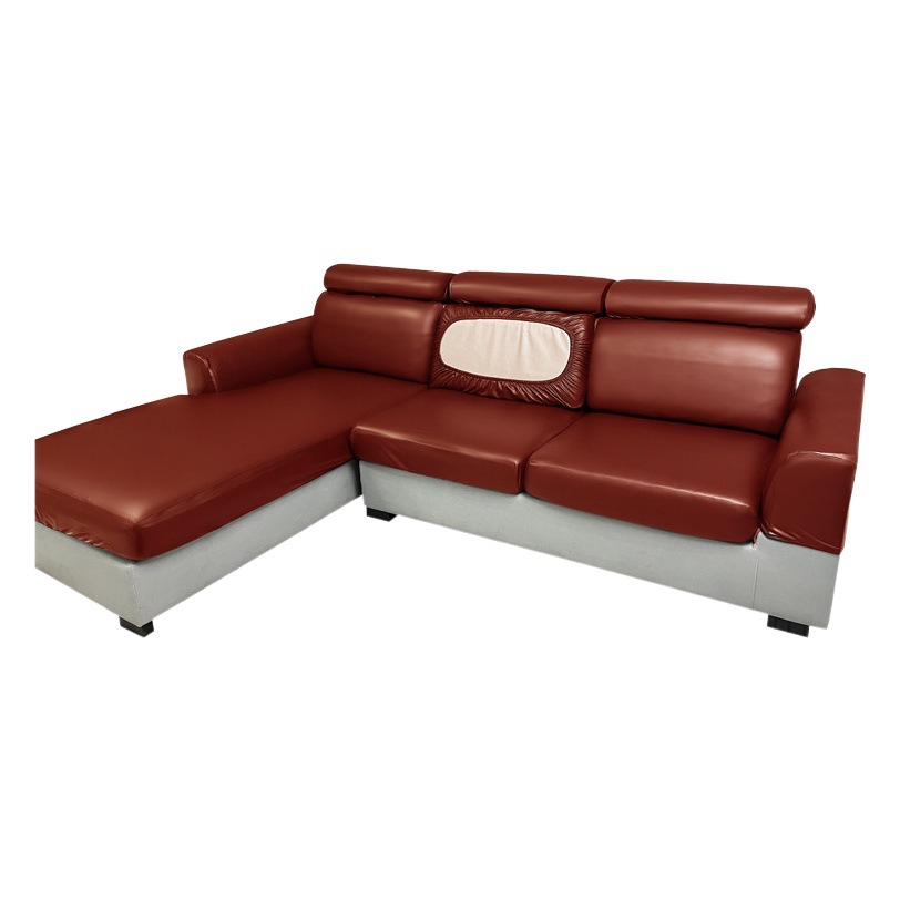Cross-border all-inclusive technology cloth sofa hat waterproof non-slip dustproof leather sofa cover solid color PU sofa cushion cover