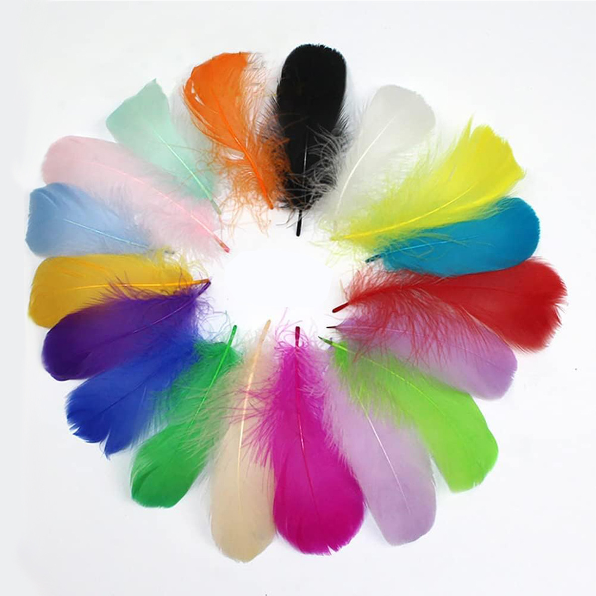 Picture of Colorful feather small floating decoration dream Macaron color birthday gift box filler goose feather wave ball diy dream catching