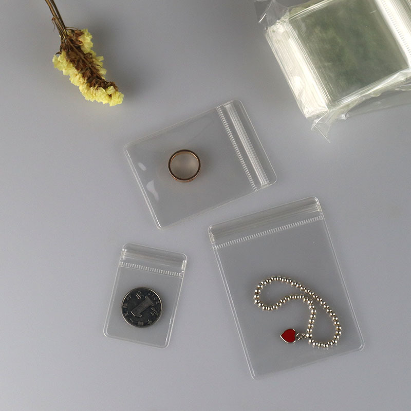Transparent PVC Self-sealing Bag Jewelry Bag Jewelry Packaging Storage Bag Cultural Play Sealed Bag Earrings Earrings Storage Bag